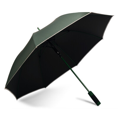 

Heaven 8 bones increase strong anti-storm luminous straight bar umbrella impact black plastic UV protection UPF50 long handle business umbrella 10030ECLL Army Green