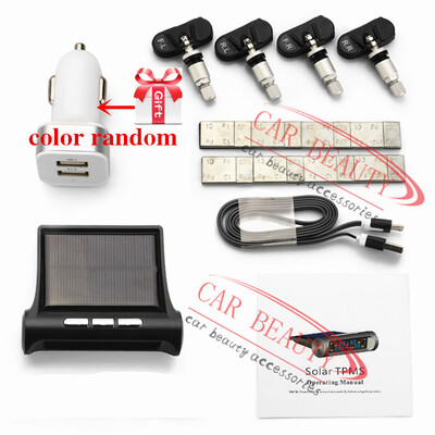 

2017 Новый контроль давления в шинах автомобиля Интеллектуальная система Светодиодный дисплей с солнечной батареей TPMS с 4 внутре