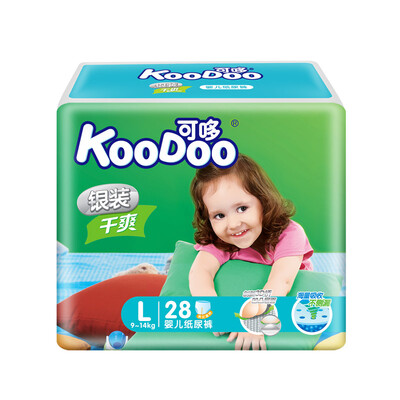 

KooDoo diaper silver loaded dry baby diaper size large  code 28 pieces 9-14kg