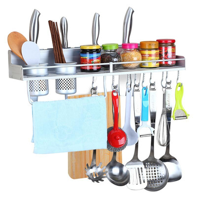 

Kitchen maxcook kitchen racks 60CM double cup aluminum fence aluminum fence MCWA-GJ602 wall-mounted knife rack seasoning rack does not rust