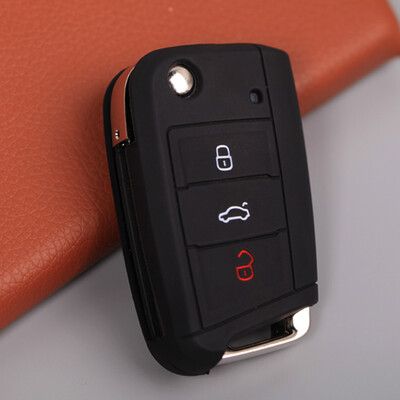 

KOOLIFE car key bag silicone sleeve buckle Volkswagen Skoda new Touran L new Tiguan L way Ling Ling degree Volkswagen Black