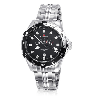 

NAVIFORCE 9029 Men's Multi-functional Waterproof Round Dial Stainless Steel Band Sports Quartz Wrist Watch