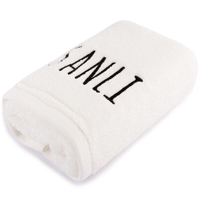 

Sanli combed cotton products plain embroidered word long towel single loaded