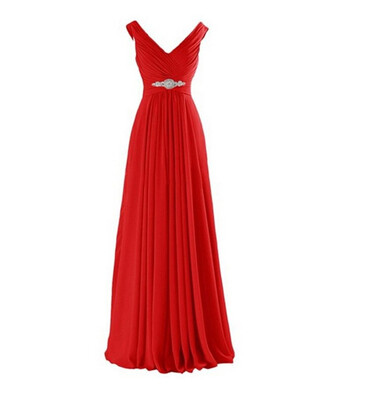 

2018 Cheap A-Line Evening Dresses Black Long Elegant Pleat Vestido Madrinha Chiffon V-neck Party Prom Dresses