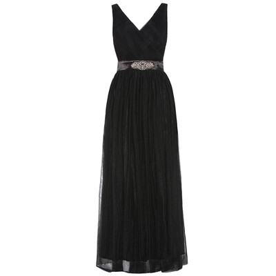 

CAZDZY вечернее платье с шлицами - V-образный воротник