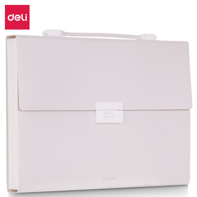 

Deli deli music series 13 grid A4 portable file package information package organ bag student paper storage bag light gray 72410
