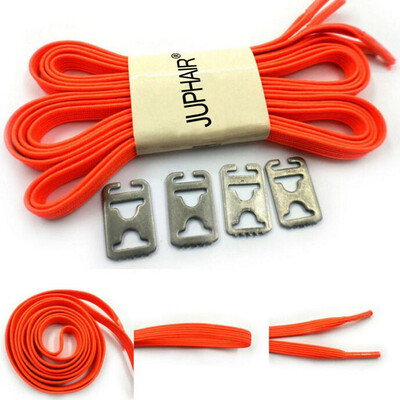 

JUP 12 Pairs Lazy Not Tie Shoelaces Metal Fashion Simple High Elastic Laces Adult Children Lock Sneakers No Knots Laces Shoes
