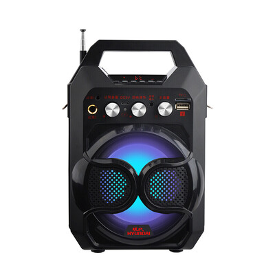 

Modern HYUNDAI high power outdoor bar speaker square dance audio portable portable Bluetooth speaker subwoofer card mini speaker TR-K88 black