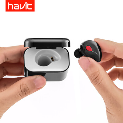 

Hewitt Havit Bluetooth-гарнитура Mini Wireless Sport In-Ear Earbuds Бизнес-автомобильное зарядное устройство для наушников Чистота Белый