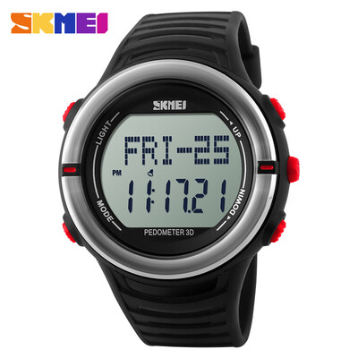 

Mens leisure electronic meter Multi-Functional Digital Sport Watch PedometerHeart Rate MonitorStopwatchAlarm