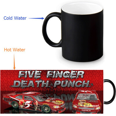 

Five Finger Death Punch 350ml/12oz Heat Reveal Mug Color Change Coffee Cup Sensitive Morphing Mugs Magic Mug Milk Tea Cups