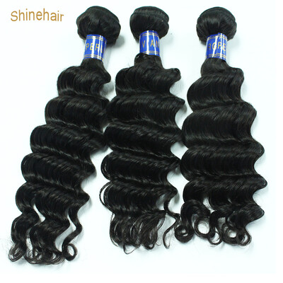 

3 pcslot Peruvian Deep Wave Virgin Human Hair No Shedding No Tangle No Matted Up Bundles