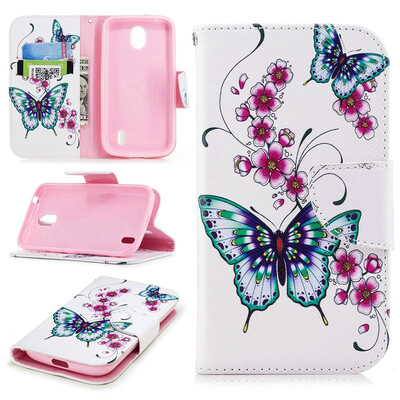 

BEFOSPEY Painting PU LeatherSoft TPU Card Slot Stand Wallet Case For Nokia 145"2018