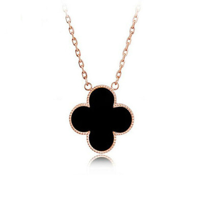 

Clavicle Chain Lucky Clover Ожерелье из цветного ожерелья 18k Дружеский любовный брак Праздничный день рождения Подарки
