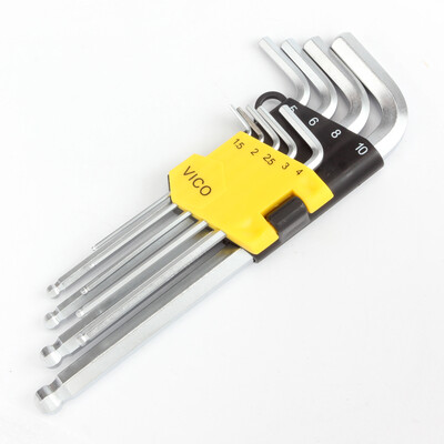 

Wick Wico WK6019 9-piece Hexagon Wrench Set Long Ball Head Hexagon Screwdriver 15mm-10mm