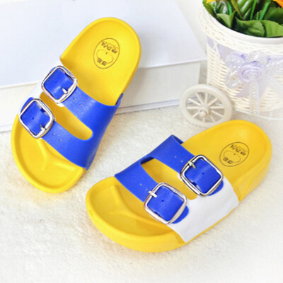 

New 2018 fashion buckle baby childrens slippers cute cartoon slippers summer boys girls beach slippers home kids shoes