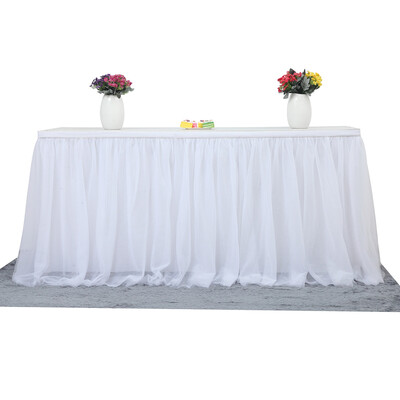 

Tutu Tulle Table Юбка Ткань для вечеринки свадебное домашнее украшение
