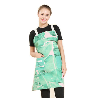 

Women Bib KitchenCotton linen Apron with Pocket Durable Comfortable Cute Apron for Cooking Baking