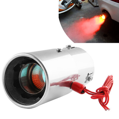 

Car Accessories Universal Car Carbon Exhaust Tip Exhaust Pipe Muffler Steel Tail Pipe Lumine Fire Cool Car Tail Throat