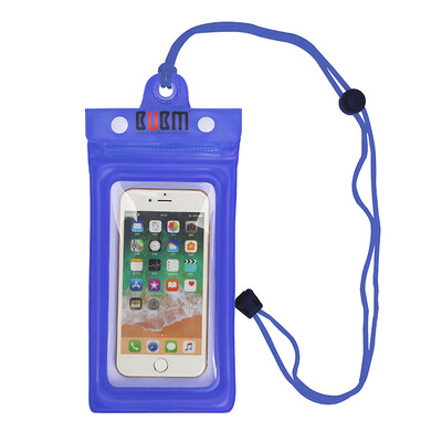 

Must be beautiful BUBM outdoor swimming mobile phone waterproof bag swimming underwater camera mobile phone diving set drifting touch screen air bag waterproof bag FSD-B external air bag royal blue