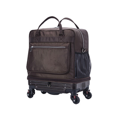 

WUSETU Multifunctional Lightweight Travel Case Universal Wheel Travel Bag Can Double Shoulder Bag Large Capacity Bag