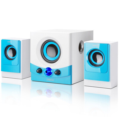 

Enke (ENKOR) Активный мультимедийный компьютер E600 2.1 звуковые колонки деревянный сабвуфер синий