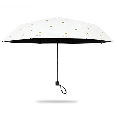 

Cmon Crown Eyelash Parasol Sun umbrella Black plastic Sun umbrella Small black umbrella Folding Clear umbrella Female UV protection White