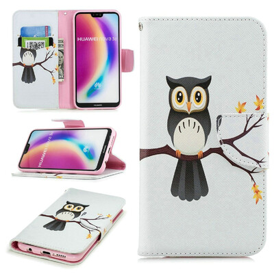 

BEFOSPEY Painting PU LeatherSoft TPU Card Slot Stand Wallet Case For Huawei P20 Lite584"