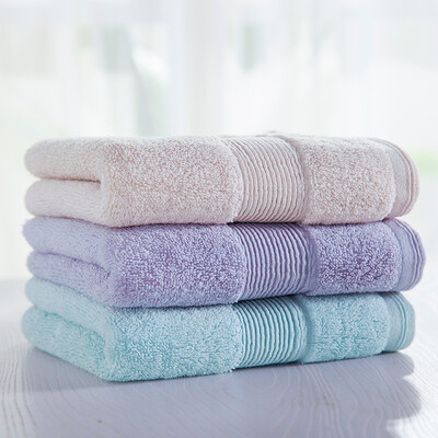 

Rikas towel home textile cotton strong absorbent thickening towel three loaded purple rice blue 75 34cm