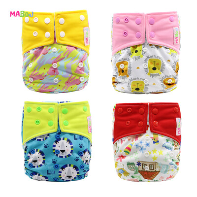 

MABOJ Pocket Cloth Diapers with Inserts Waterproof Diapers for 3-15kg Baby One Size Fit All