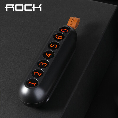 

ROCK Car Temporary Stop Sign Hidden Telephony Sign Temporary Parking Number Plate Car Decoration Silver