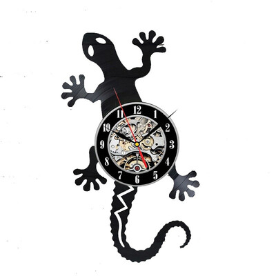 

Quartz 3D Lizard Silhouette Декоративные виниловые пластинки с настенным рисунком Идеи домашнего декора Подарки для детей