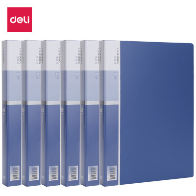 

Deli deli 60 pages information booklet folder folder folder 6 Pack Blue 33436