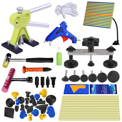 

DIY PDR Tools Kits Dent Repair Tool Paintless Dent Removal Repair Hand Tool Sets dent Lifter Reflector Pulling Bridge Glue Tabs