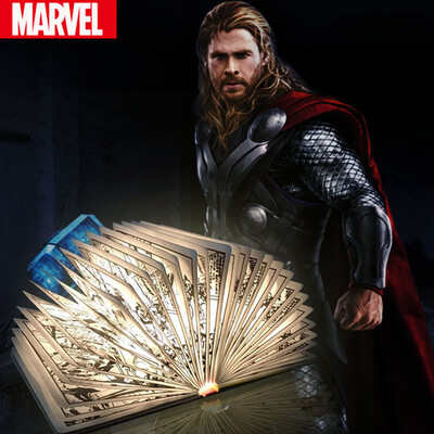 

MARVEL Captain America Creative Book Lamp USB Charging DuPont Paper Retro Style Creative Gift Home Ambient Light