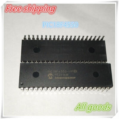 

1pcs/lot 100% NEW Microchip PIC18F4550 18F4550-I/P MCU FLASH 16KX16 40DIP IC (PIC18F4550-I/P)