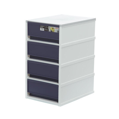 

Citylong drawer storage box plastic storage box desktop storage box office storage cabinet four layers 3870 blue 10L 5070