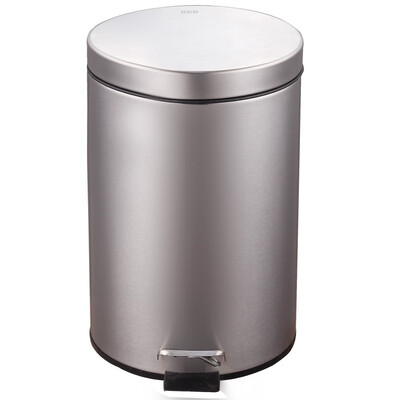 

EKO trash cans stainless steel mute pedal clamshell trash cans 9624MT sand steel 7L