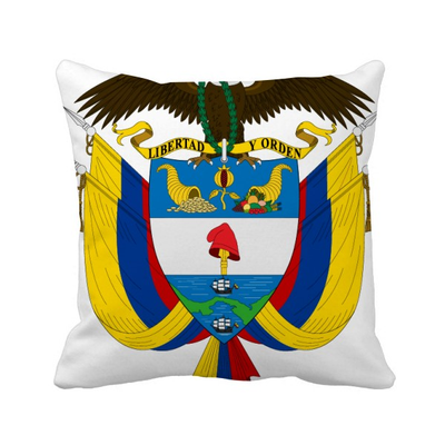

Colombia National Emblem Country Square Throw Pillow Insert Cushion Cover Home Sofa Decor Gift