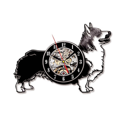 

Cardigan Welsh Corgi Dog Vinyl Record Wall Clock Art Animal Lover Gift Home Decor