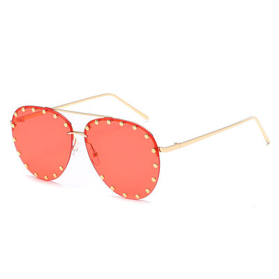 

Солнцезащитные очки Женские заклепки Rimless Fashion Солнцезащитные очки Женские окулисты De Sol Feminino Очки Gafas Lentes Mujer Lunette UV400