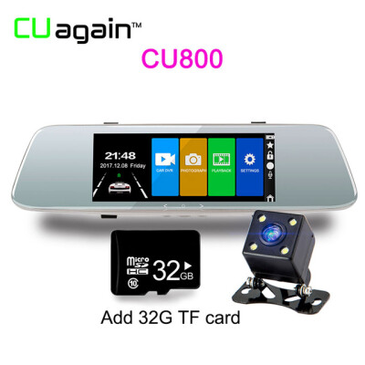 

CU800 7" Car Camera Night Vision DVR FHD 1080P Dash Cam Recorder Dual Lens Driving Detect Parking Car Mirror Recorder