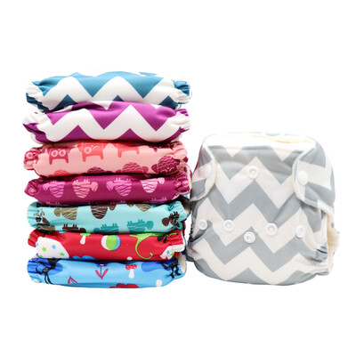 

Maboj Newborn Cloth Diapers All In One Diaper Cloth Nappies Newborn Reusable Diapers Hypoallergenic&Waterproof Nappies Fits Babies