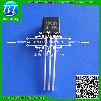

Free Shipping 100PCS 13001 MJE13001 TO-92 600V 02A NPN Transistor