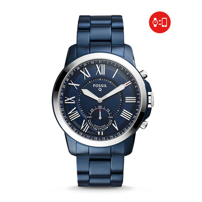 

Fossil Q Nate моды в Европе и Америке смарт-часы кварцевые умные движения спортивные классические многофункциональные моды мужской мужской синий цепи FTW1140