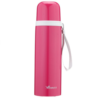 

WAYA WAYA bullet warm-up cup male ladies stainless steel cup student kettle creative portable tea cup sports bottle 480ml pink HR-480D-5