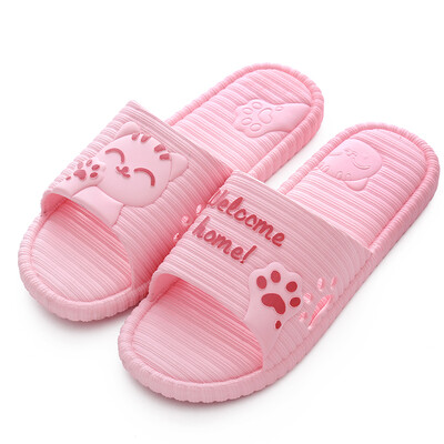 

Youqi four seasons sandals&slippers couple male&female bathroom home non-slip thick plastic PVC shower slippers female models pink 40-41 yards suitable for 39-40 feet
