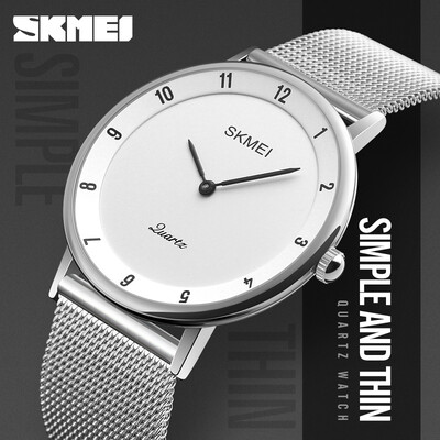 

SKMEI Mens Dress Watch Fashion Watch Quartz Water Resistant Water Proof Stainless Steel Band Charm Luxury Cool Casual Silver