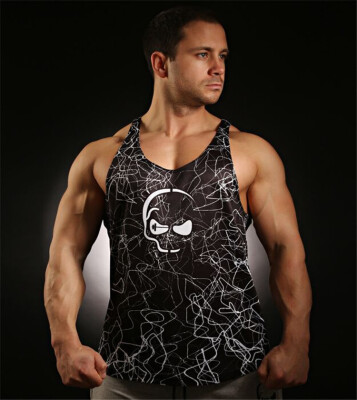 

Muscle Dr brothers summer fitness sports stretch fast-fitting tight mens camouflage round neck sleeveless vest