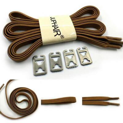 

JUP 12 пар Lazy Not Tie Shoelaces Metal Fashion Простые высокие эластичные кружева Взрослые детские замки Кроссовки No Knots Laces
